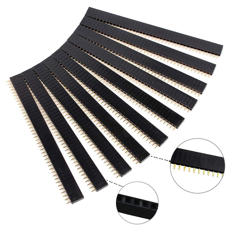KeeYees Straight Pin Header Strip Pin Socket 40 Pin Single