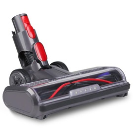 HESTIA Hardwood Floor Attachment for Dyson V7 V8 V10 V11 V15 SV10 SV12 SV14 Cordless Stick Vacuum Cleaners, V-Shaped Roller Brush, LED Headlights, Cleaner Head Replacement Parts