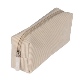 WEDO Pencil Case Made of Cotton in Corduroy Look, School Pencil Case for Pens and Writing Materials, Corduroy Pencil Case