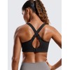 CRZ YOGA Womens Zip Front High Impact Sports Bra -
