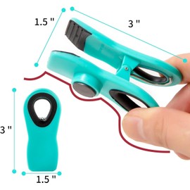 U Chef 10 Clips Magnéticos para Sellar Bolsas, Pinzas para Bolsas de Comida, Clips de Plástico para Bolsas, Selladores de Bolsas para Cocina y Refrigerador