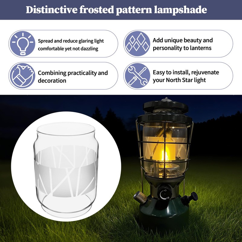 Clear Lantern Globe Compatible with Coleman Northstar Lanterns 2000/2500 (pattern)