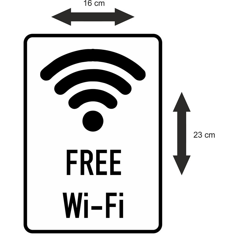 Daged T-154 Free Wifi Sticker 23 x 16 cm WLAN