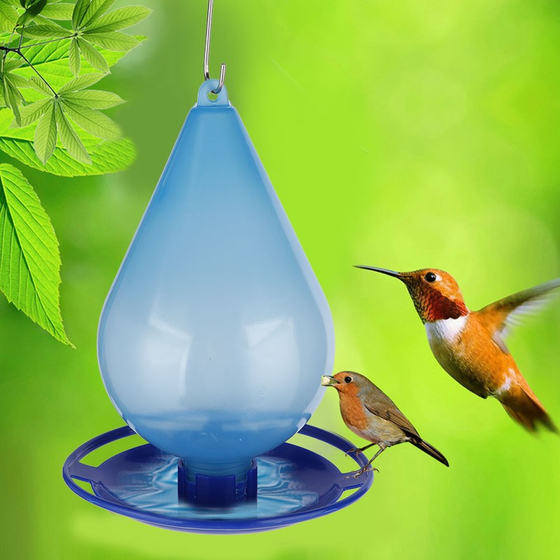 Hanging Transparent Plastic Hummingbird Feeder Outdoor Bird Feeding Device for