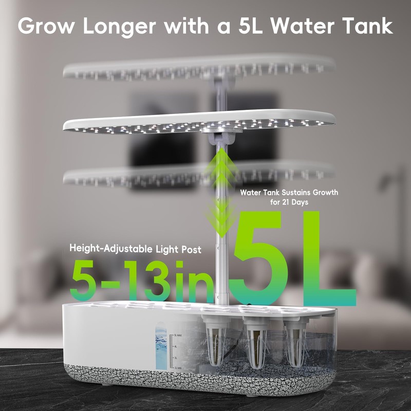 Large Hydroponics Growing System 14 Pods, Indoor Herb Garden with