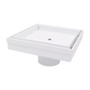 SereneDrains 304 Stainless Steel Tile in Matte White Square Shower