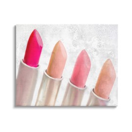 Stupell Industries Stylish Lipstick Assortment Dazzling Glam Makeup Canvas Wall Art, Design By Kim Allen