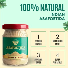 Danodia Foods Indian Asafoetida Powder 1.8 OZ (50g) (Hing) | Very Strong (Potent) and Gluten Free | Indian Seasoning | Replaces Garlic and Onion - Glass Bottle