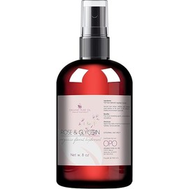 Rosewater Glycerin Mist Toner Bulk Spray Facial Body Floral Cleanser Pure Rose Hydrosol and Vegetable Glycerine Moisturizing Cleansing Toning Mix for Face Skin Hair Body (8 Ounces)