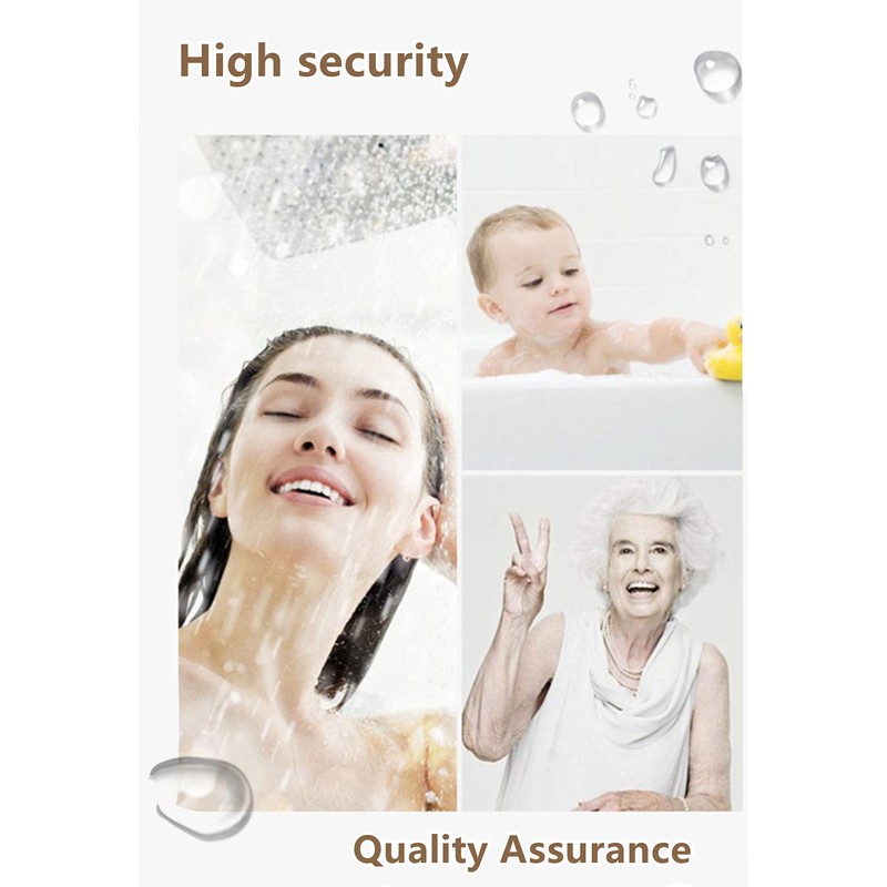 Anti Slip Shower Mat, Soft Textured Bath Mat, Easy Drain