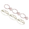 100pcs Metallic Paper Clips Lips Diamond Rings Shape Nonslip Portable