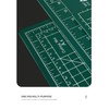 Double-Sided A4 Self-Healing Cutting Mat, Green, Professional Grid Lines for