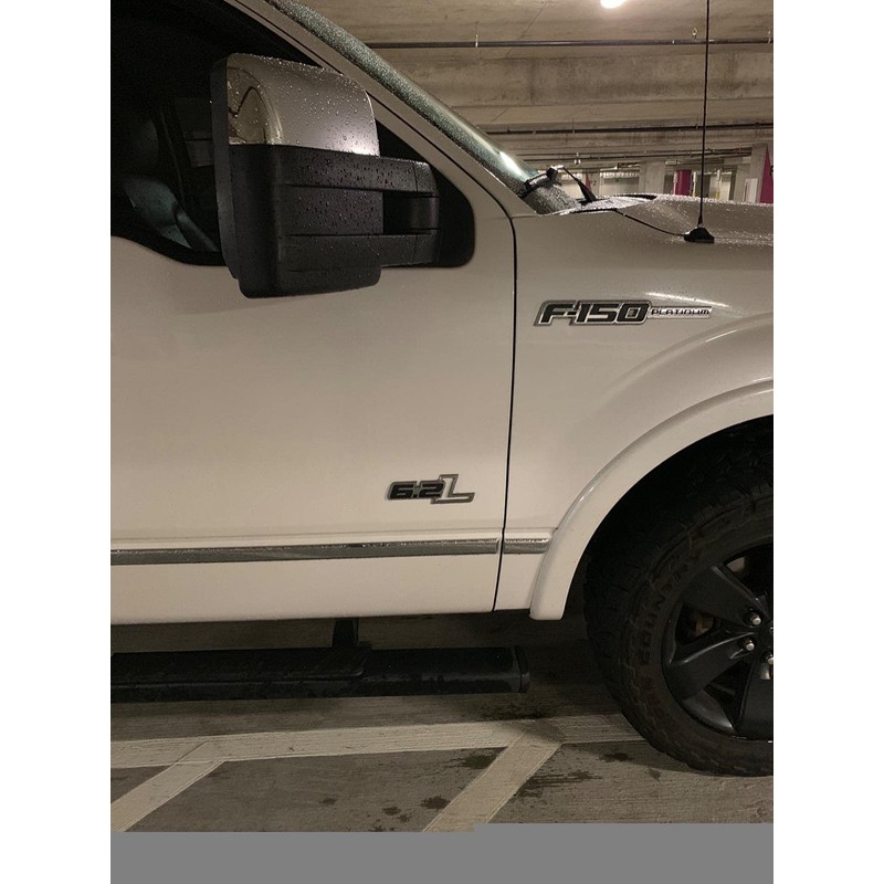 2pcs 6.2L Emblems Side Fender 3D Decals Badge Replacement for