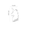 Keewah Unicorn Head Cookie Cutter, 4.5 x 3 inch, Stainless