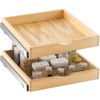 Menkxi 2 Set Pull out Tray Cabinet Organizer Wooden Pull
