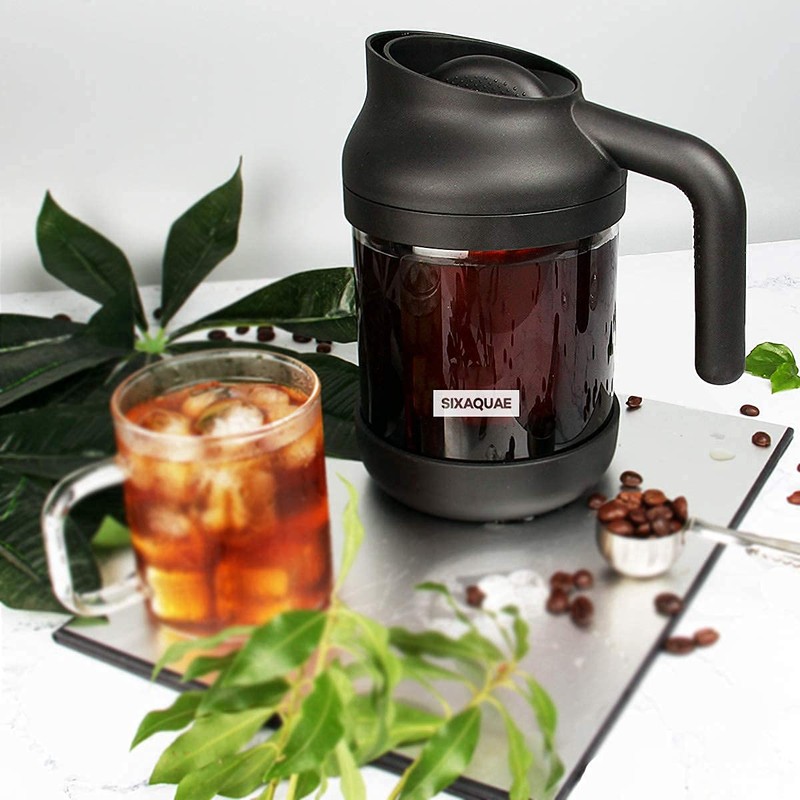 SIXAQUAE Cold Brew Coffee Maker Stainless Steel Strainer Large,Durable Iced