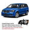 TUSDAR Headlight Assembly Set Fit for 2008-2016 Chrysler Town &