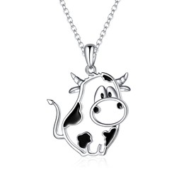 Cow Stuff Gifts 925 Sterling Silver Pendant Necklace Cow Charm Pendant Gifts for Women