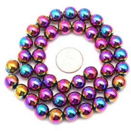 Synthetic Round Multicolor Hematite Gemstone DIY Jewelry Making Loose Beads 15 Diameter:0.394 by Joe Foreman