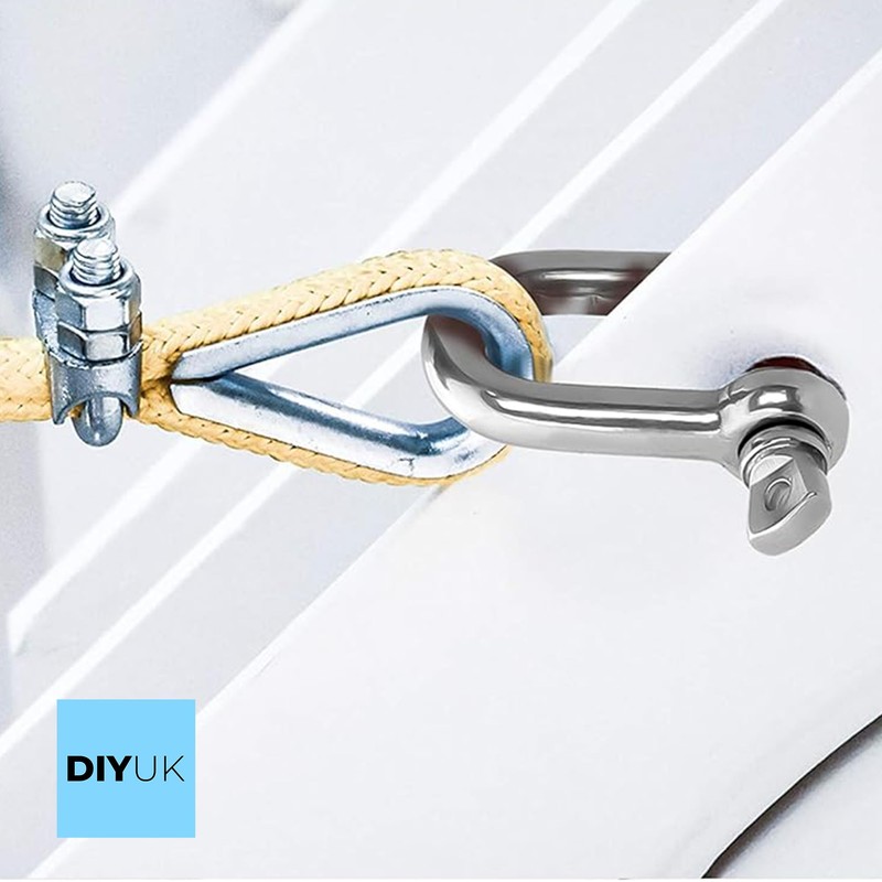 M8 D Shackles with Screw Lock (Pack of: 2) Heavy