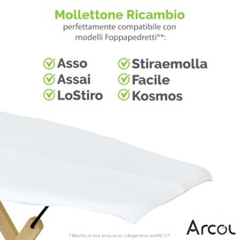 ARCOL Replacement Clip Compatible with Foppapedretti Ironing Boards, Made in Italy, Soft and Comfortable Clothes Peg for Easy Ironing, Made of 100% Polyester Fibre