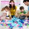 Ancitoy Unicorn Race Track Car Set for Kids, Flexible DIY