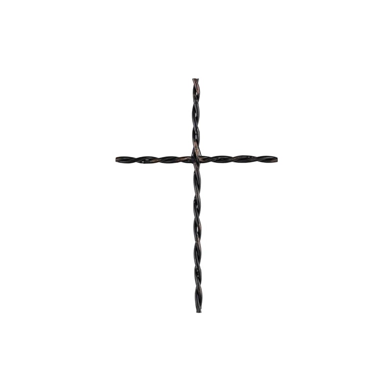 Dicksons MWC-412 Twisted Cross Black 15.5 x 10.75 Metal Decorative