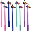Maydahui 8PCS Peacock Shaped Rollerball Pens Cute Cartoon Animal Pen