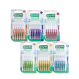 선스타검 GUM 검 치과 향균 트래블러 치간칫솔(6p) 1개입 GUM Dental Antibacterial Traveler Interdental Brush (6p) Single Pack