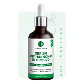 Pureza Natur Serum Aclarante De Paño Manchas Facial y Ácido Hialurónico suero reductor de hiperpigmentación y mancha obscura facial Todo tipo de piel 