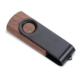 A Plus Pack of 5 business rotating USB sticks, 16 GB USB 3.0, high speed, simple design in wood and metal (elegant business accessories)