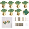 Xinghonyac 8 Pcs Clover Four-Leaf Cabinet Knobs, Cabinet Drawer Pulls