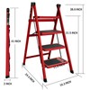 Krightlink Step Ladder, Folding Step Stool with Wide Anti-Slip Pedal,
