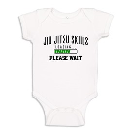 The Shirt Den Jiu Jitsu Skills Loading Please Wait Baby Bodysuit One Piece 12 mo White