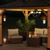 Glass Garden Torches for Outside,Outdoor Citronella Torch with Wall Mounted