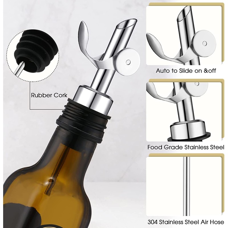 BIKALAN Pack of 2 Stainless Steel Soap Dispenser Pump Head