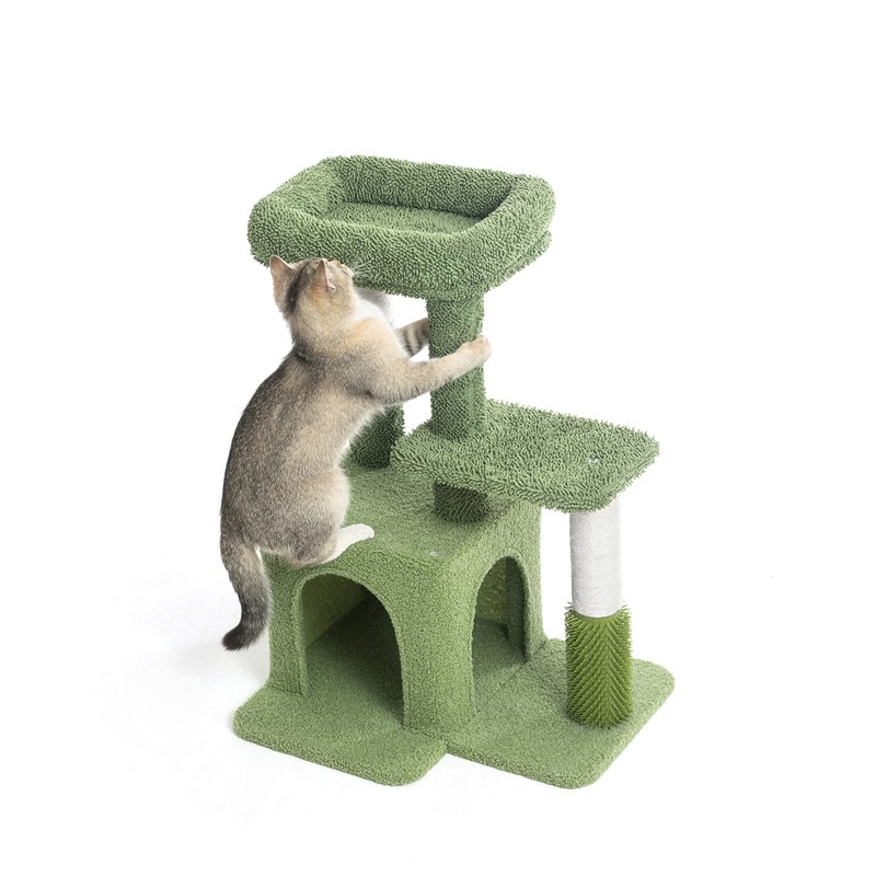 Pesofer Cat Tree, Small Cat Condo with Sisal Scratching Post