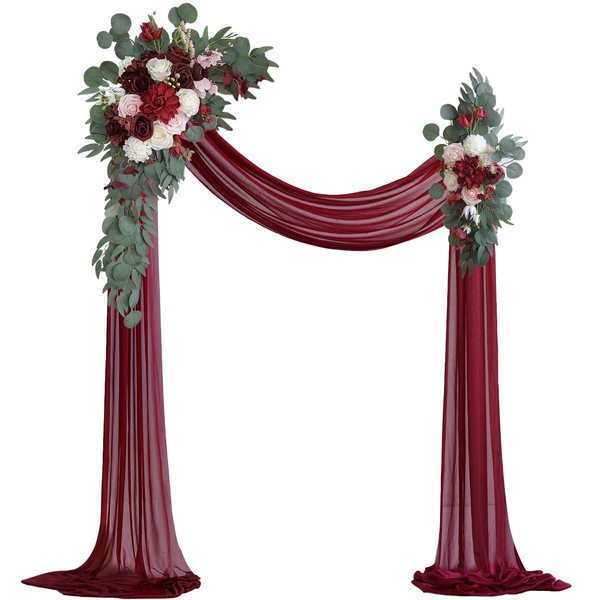 Olalaka Light Blue Artificial Wedding Arch Flowers Kit (Pack of