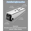 Rigid Casters Wheels Set of 4, Vertical & Horizontal Mounted