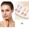 VONSSY Gemstone Drop Earrings, Stylish 18 Carat Platinum/Gold-Plated Leverback Crystal