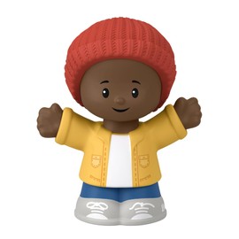Little People Fisher-Price Figure for Toddler Dollhouse Playset - HTJ24 - African-American Young Boy Figure - Wearing Stocking Cap and Hoodie
