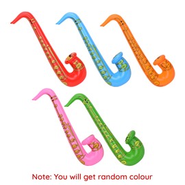 WedDecor Inflatables Saxophone Musical Instruments Party Bag Fillers Supplies Toys Favours Balloons For Hen Night Party, Stag Fancy Dress Accessories, Random Colour (1pc)