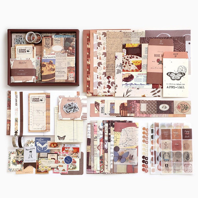 ASFWAGQ Scrapbook Accessory Set, Scrapbooking Paper Journal Set with A6