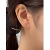 10k bell ribbon earrings ultra mini gold earrings quantity /