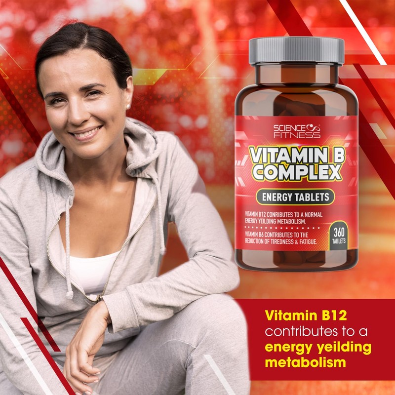B Complex Vitamins-360 Tablets, Suitable for Vegans B Complex Supplements,