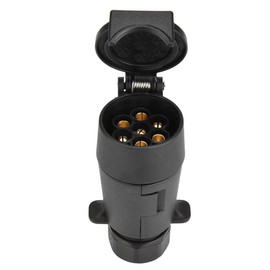 Coupling Socket 7-Pin Female 7-Pin Conector 7-Pin Hotrailer Connector, 7-Pin Car Trailer Socket Plug Adapter Wire Connector for Caravan Towing Hitch 12V