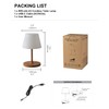 WEILAILUX Outdoor Battery Operated Table Lamp Waterproof, 4000mAh Cordless Table