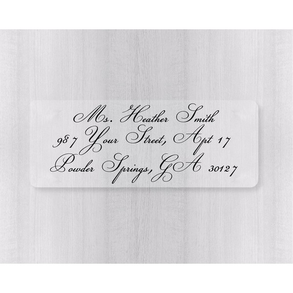 60ct - RSVP Formal Return Address Labels on Clear Transparent