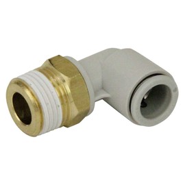 SK11 One-Touch Pipe Fitting Elbow Union for 0.4 inch (10 mm) Hose R3/8 KQ2L10-03AS