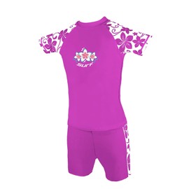 Girls UV Sun Protection Rash Vest and Swim Shorts UPF 50+ Size 11-12 Years